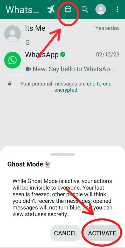 FM WhatsApp Mode Hantu